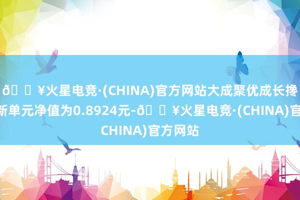 🔥火星电竞·(CHINA)官方网站大成聚优成长搀杂A最新单元净值为0.8924元-🔥火星电竞·(CHINA)官方网站